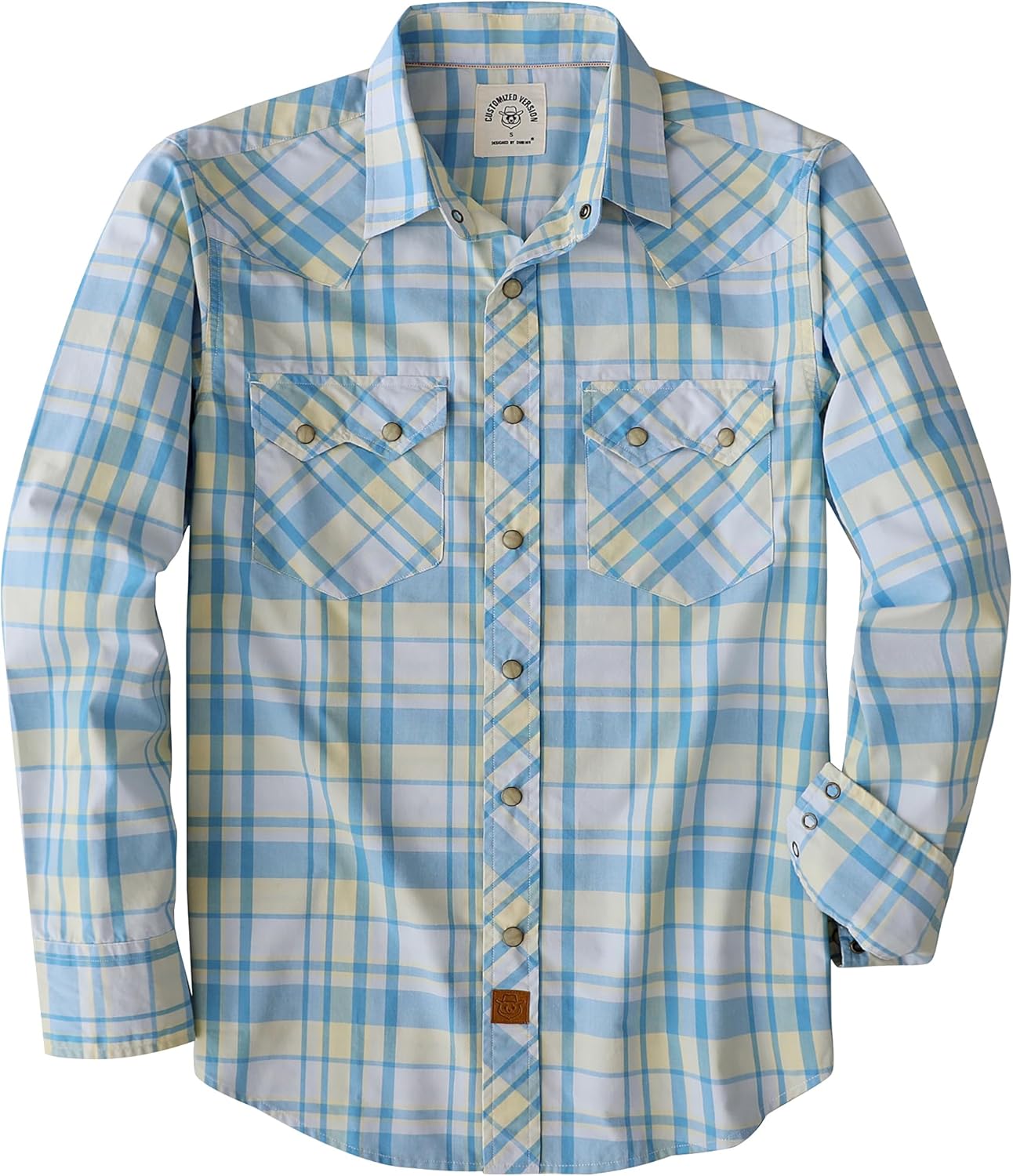 Dubinik Pearl Snap Shirts for Men: Lightweight Western Plaid