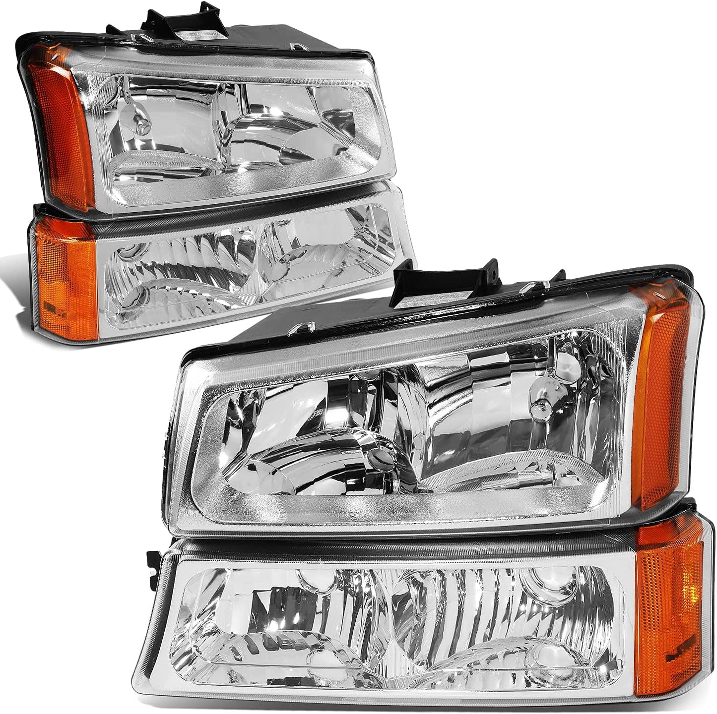 DNA MOTORING Headlight Assembly for 2003-2006 Chevy Silverado