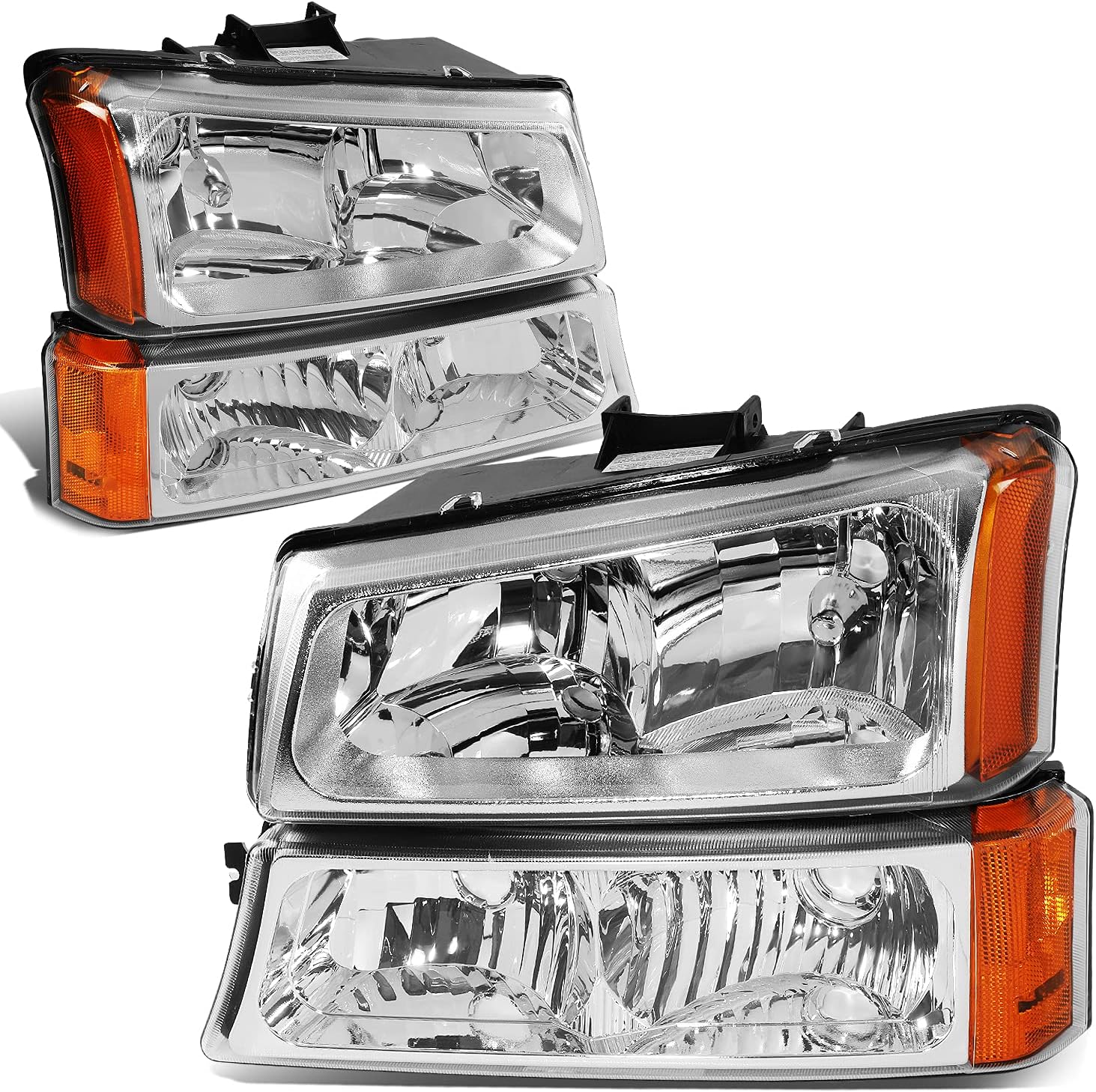 DNA MOTORING Headlight Assembly for 2003-2006 Chevy Silverado