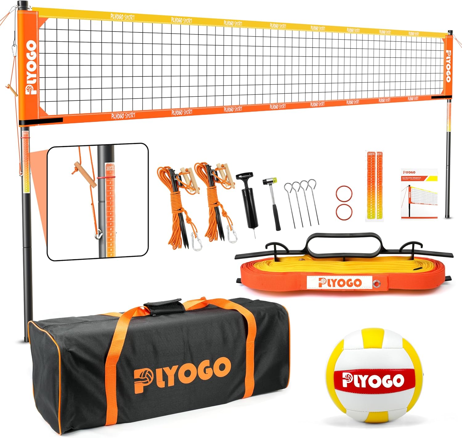 Professional Portable Volleyball Net Set for Backyard Fun