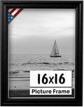 Black 16x16 Picture Frame.75 in Wide - Handmade Solid Wood Frame