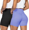 No Front Seam Biker Shorts for Women with Pockets - Tummy Control Fit