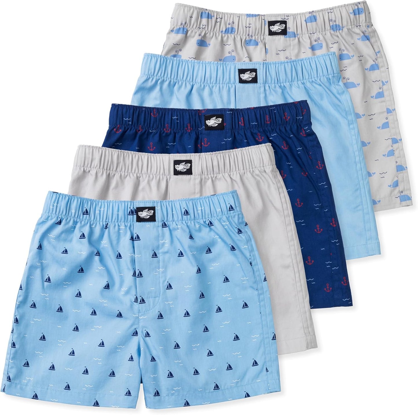 Ryan Boys Woven Boxers 5-Pack for Ultimate Comfort and Fit