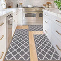 Ileading Kitchen Mat Sets 3 Piece Minimalist 3D Lattice Runner Rugs
