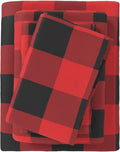 Great Bay Home Flannel Sheet Set California King - Ultra-Soft Buffalo
