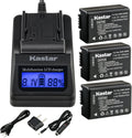 Kastar Battery 3-Pack and Fast Charger for Lumix Cameras