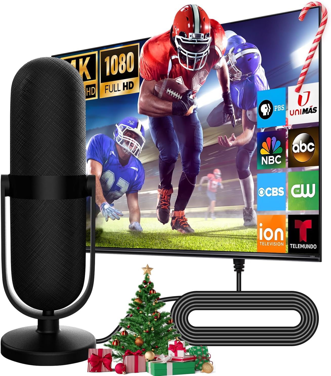 800+ Mile Range TV Antenna: HD & 4K Quality ~ No Monthly Fees!