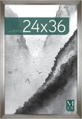 MCS Museum Poster Frame 24x36 Pewter - Sleek Wall Hanging Frame
