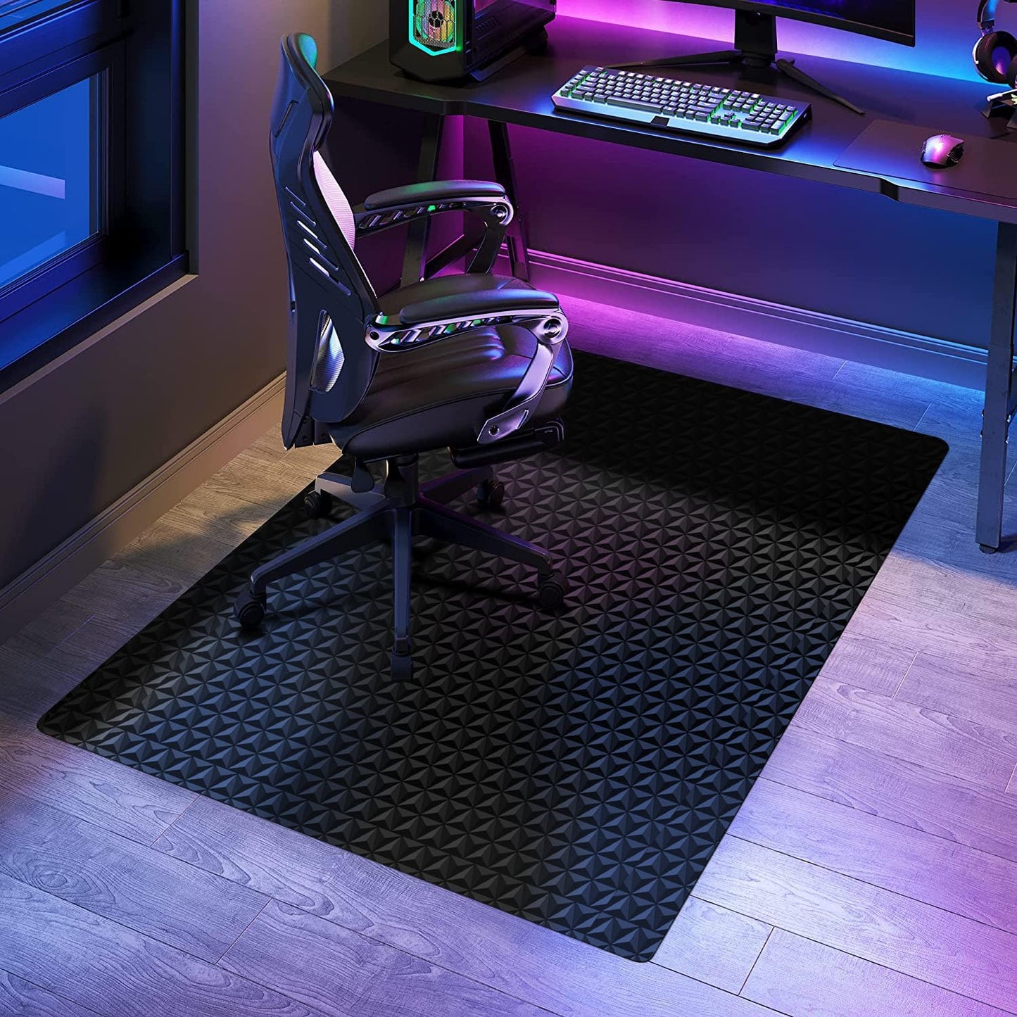 Premium 47x36 Hard Floor Gaming Chair Mat by SALLOUS