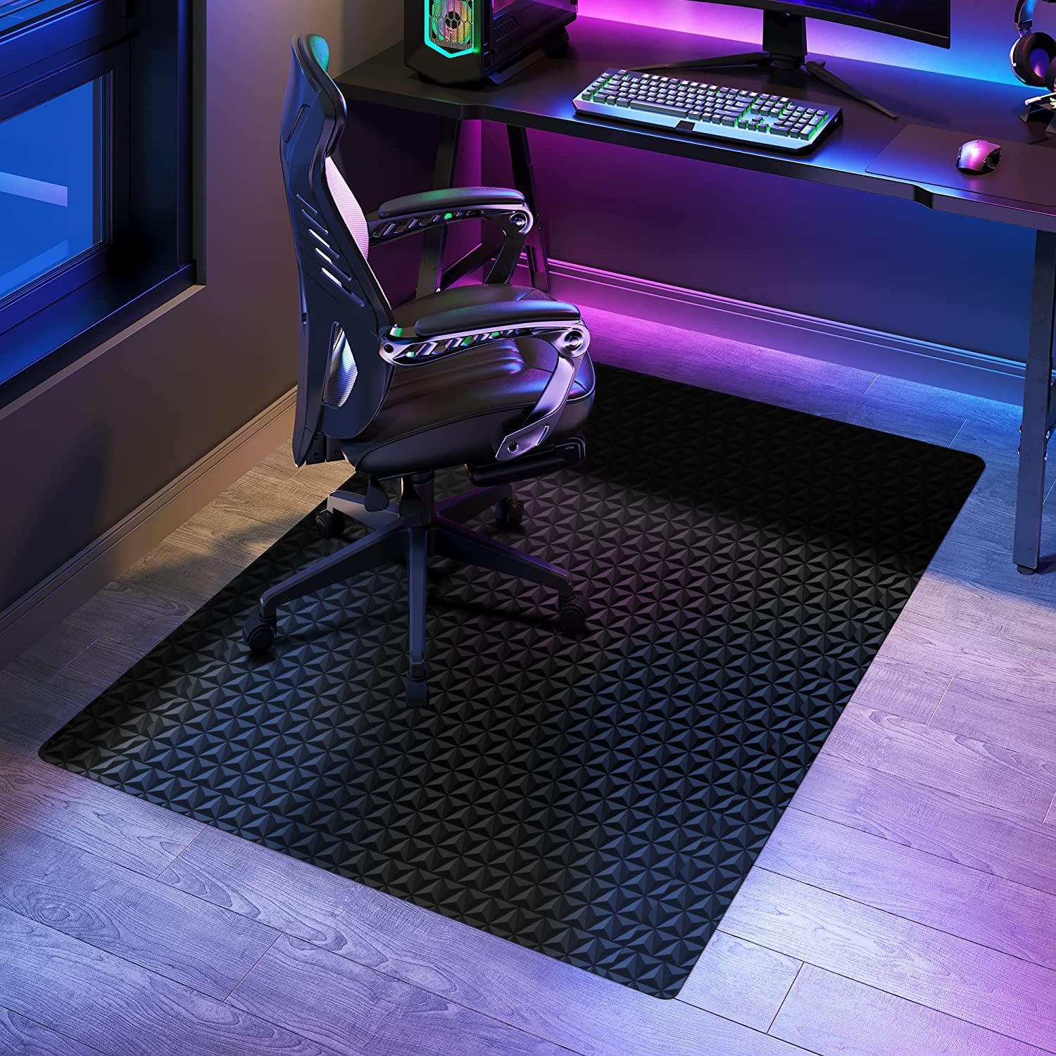 Premium 47x36 Hard Floor Gaming Chair Mat by SALLOUS