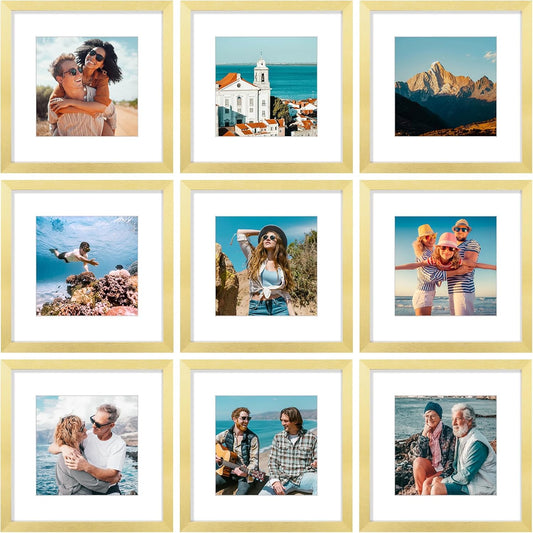 Vittanly 12x12 Picture Frames Set of 9 for Stunning Displays
