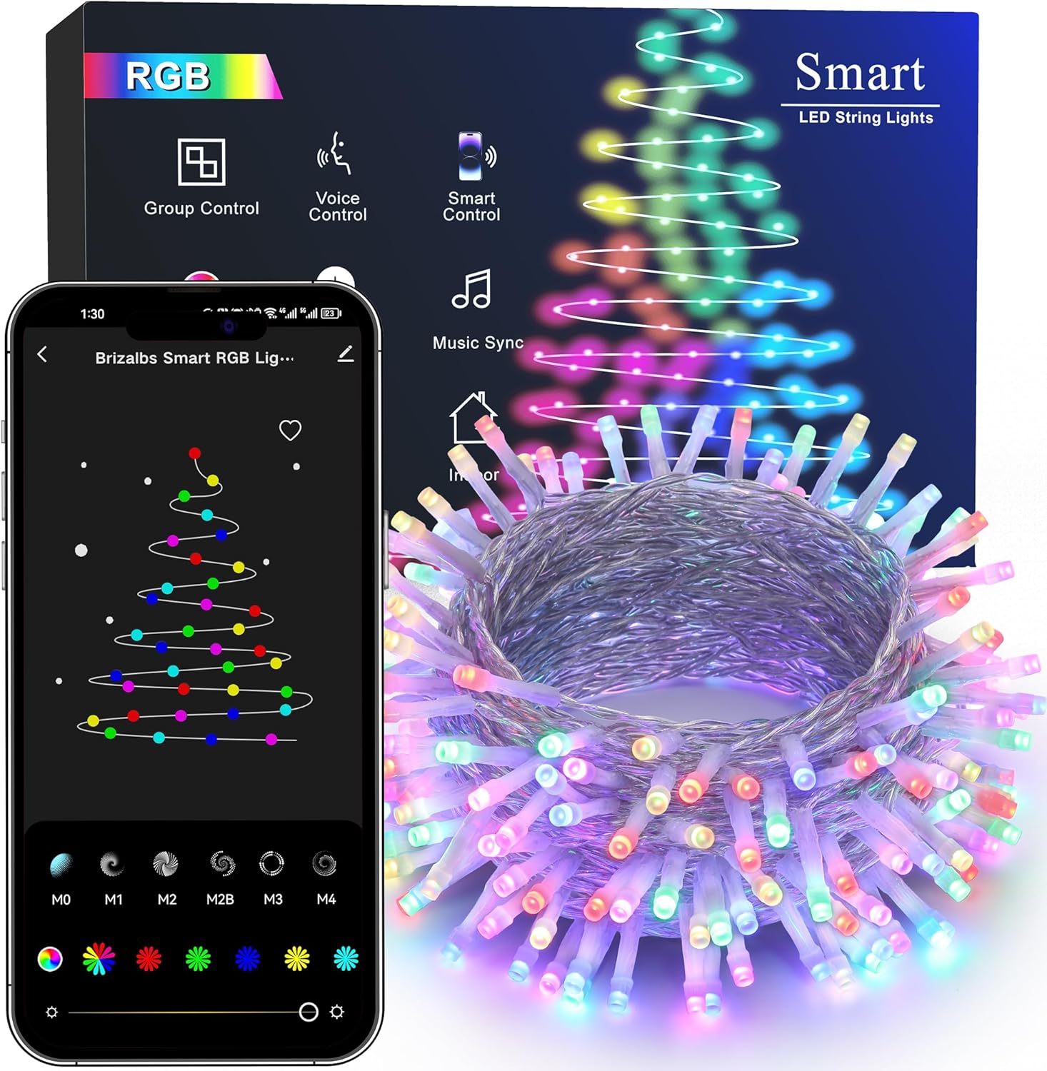 Brizled Smart RGB String Lights for Year-Round Decor