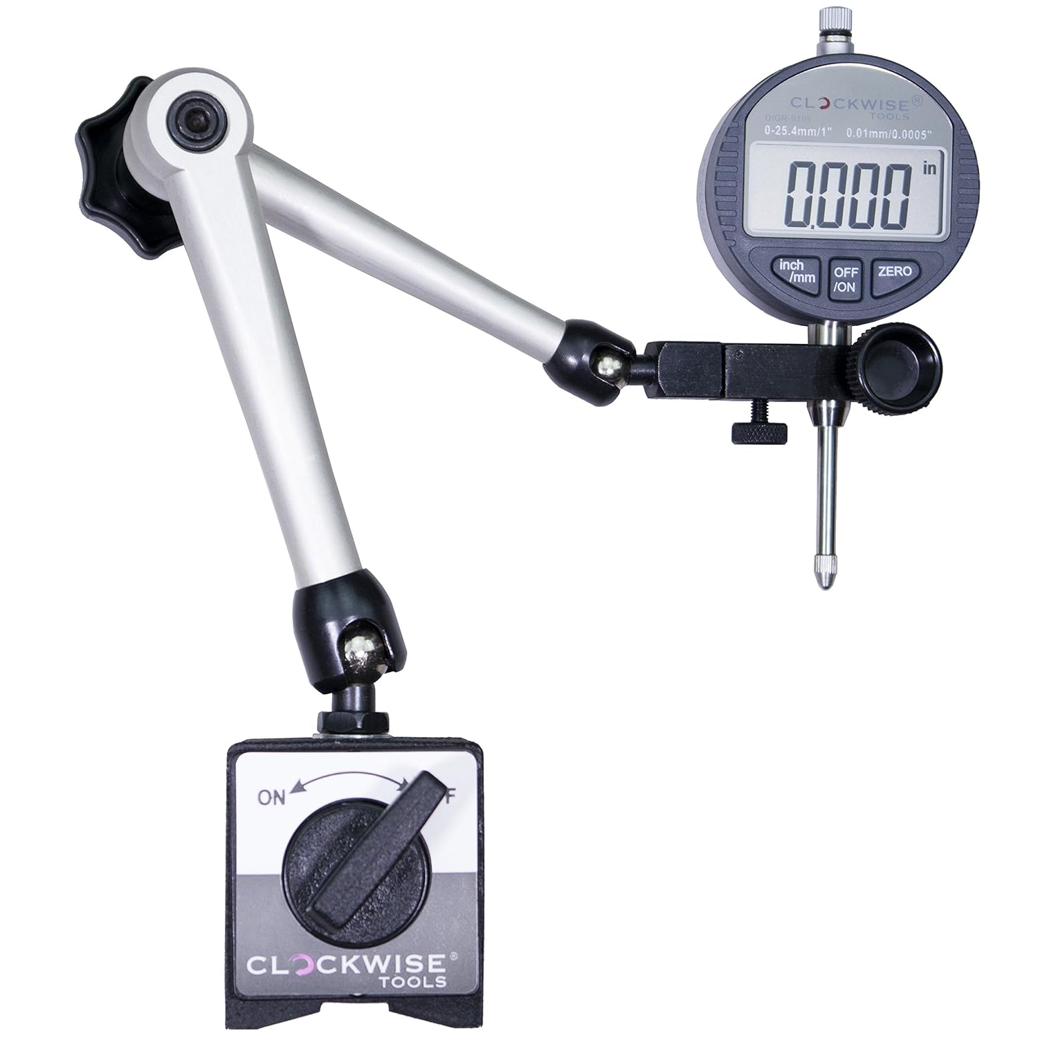 Digital Indicator with Magnetic Base Holder for Precision Tasks