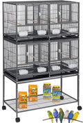 1/2/3-Combo Stacker Center Divided Breeding Bird Cage - Double Rolling