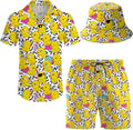 Men's 2 Piece Tracksuit Hawaiian Shirt and Shorts Set - Retro Bucket