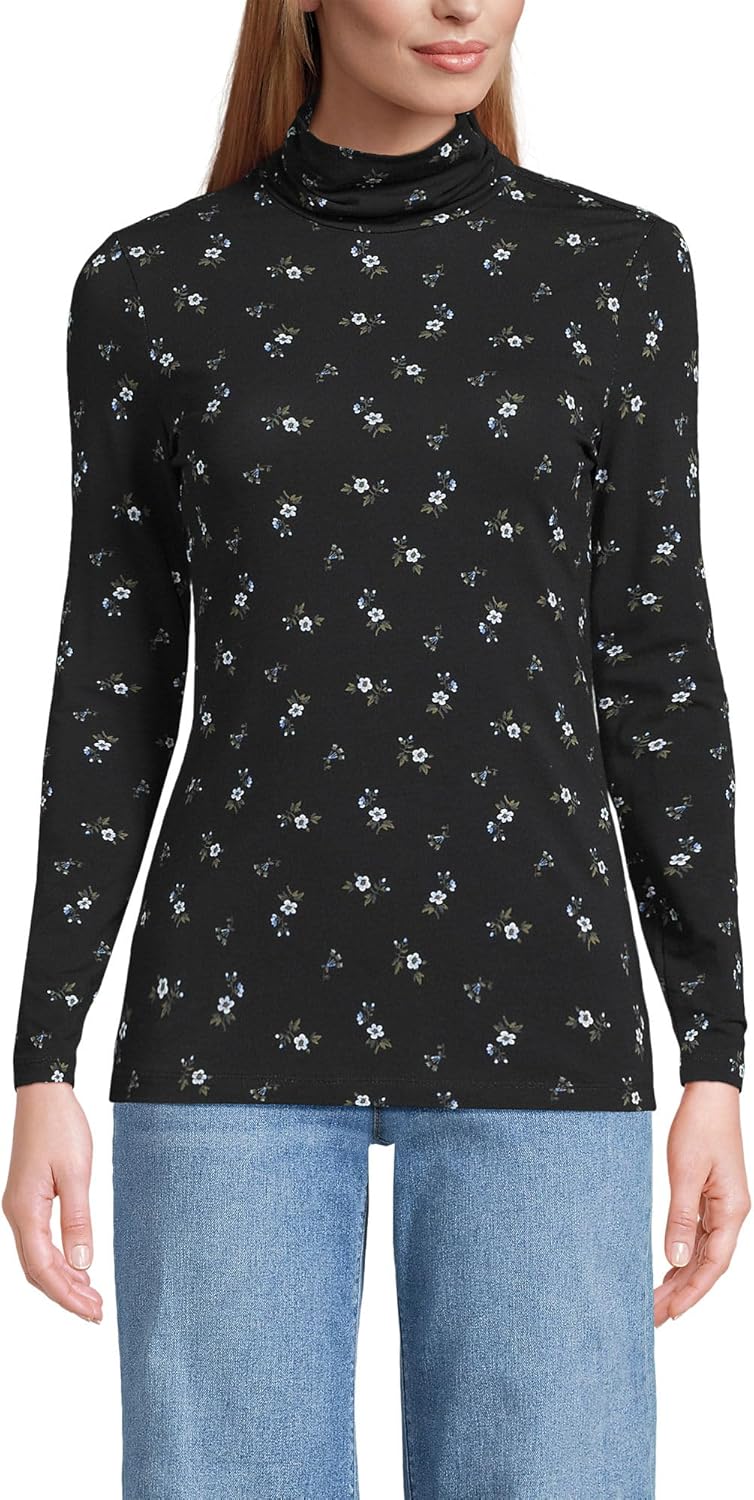Lightweight Jersey Long Sleeve Turtleneck for Everyday Style