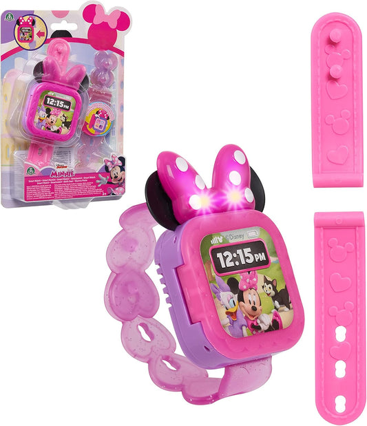 Minnie Mouse Smart Watch - Lights & Sounds, 3-Piece Set, Pretend Play Toy