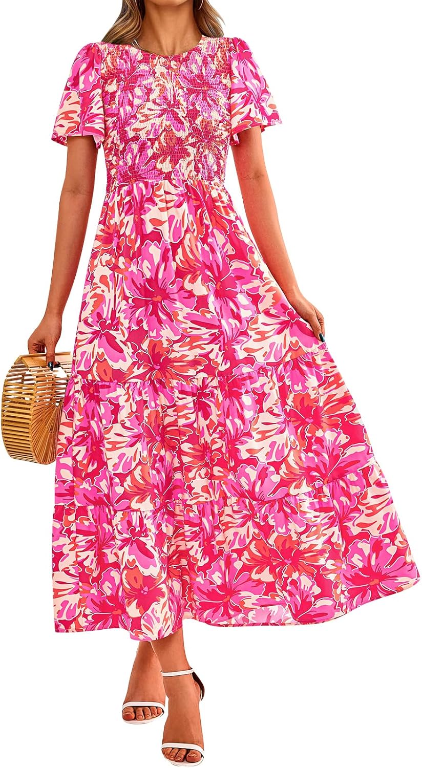 PRETTYGARDEN Women's Floral Maxi Dress for Summer 2025 Style