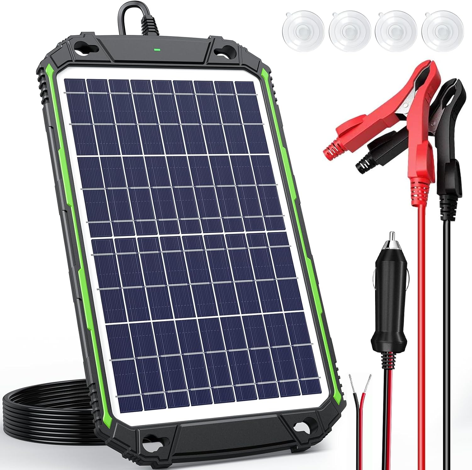 10W 12V Solar Battery Charger Maintainer with Smart MPPT Tech