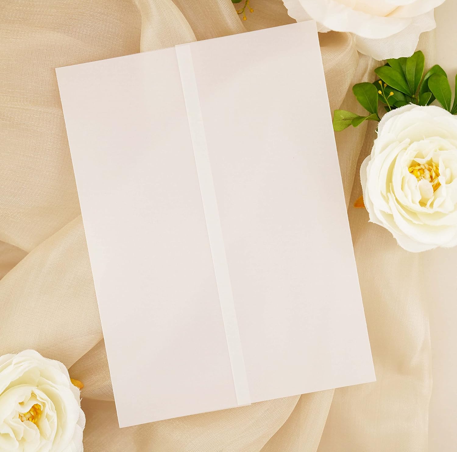 Puremigo Pre-Folded Vellum Jackets for 5x7 Invitations