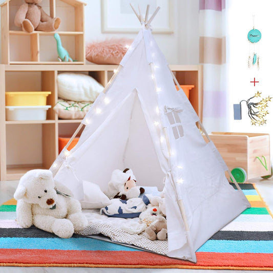 Magical Teepee Tent for Kids: LED Star Lights, Easy Assembly