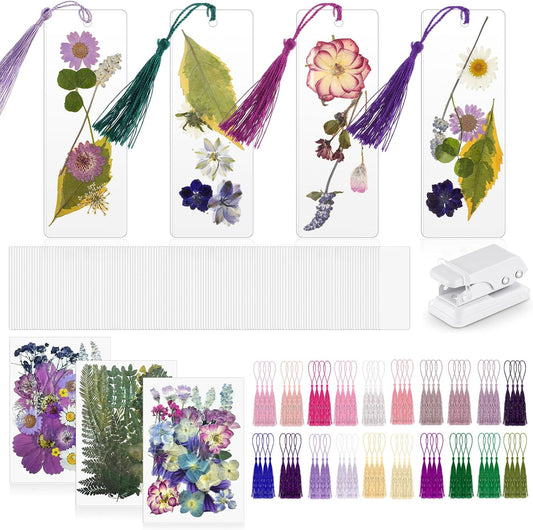 DIY Pressed Dried Flower Bookmark Making Kit for Book Lovers