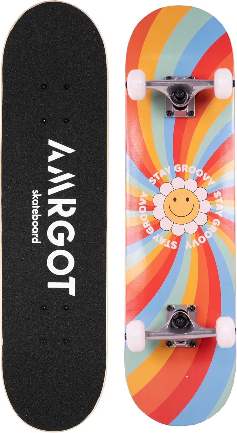 Skateboards for Beginners by Amrgot - Complete 31x8 in