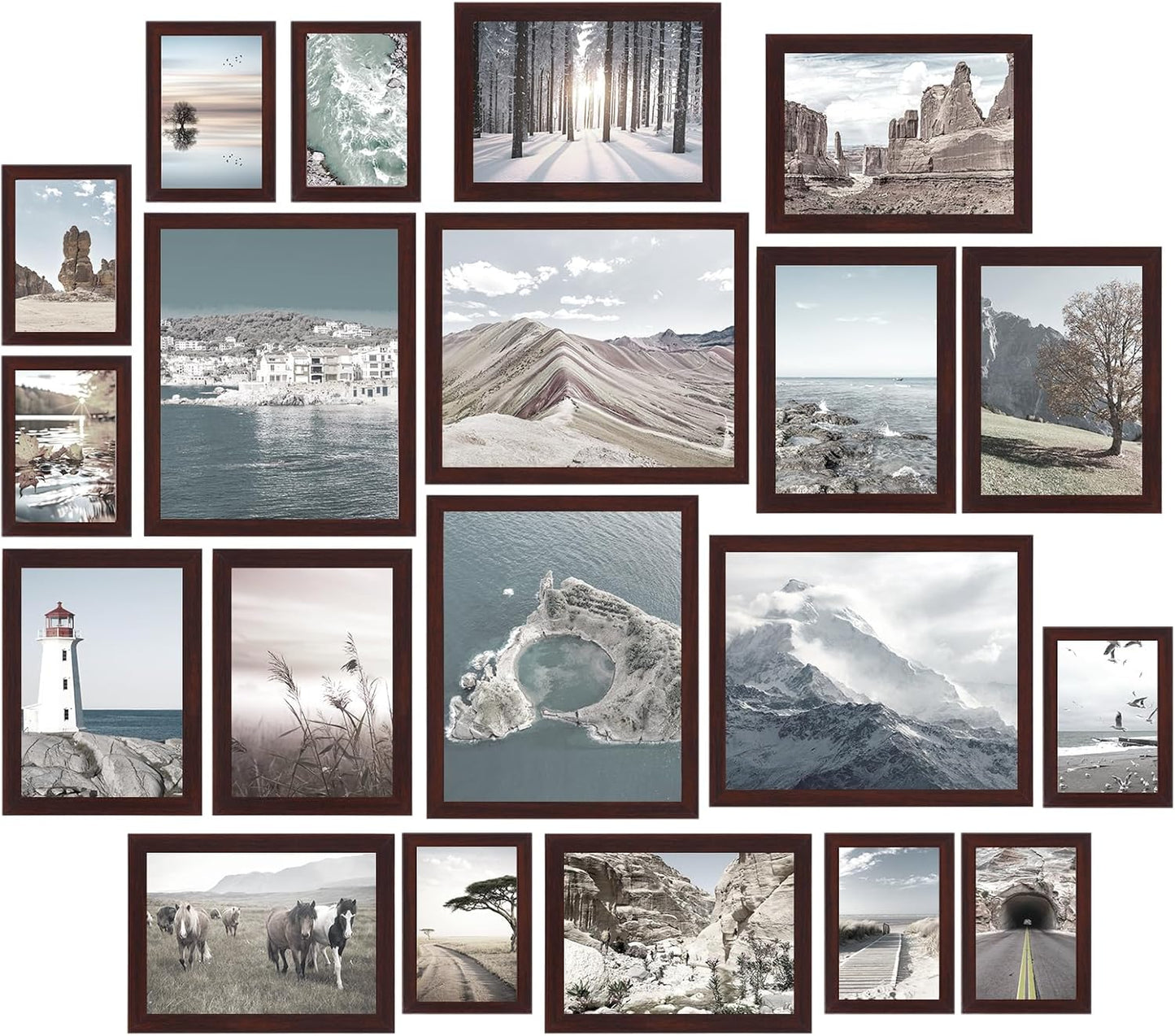 20 Pack Picture Frames Set for Gallery Wall Decor and Display