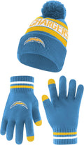 Ultra Game Adults NFL Super Soft Winter Beanie & Touch Screen Gloves