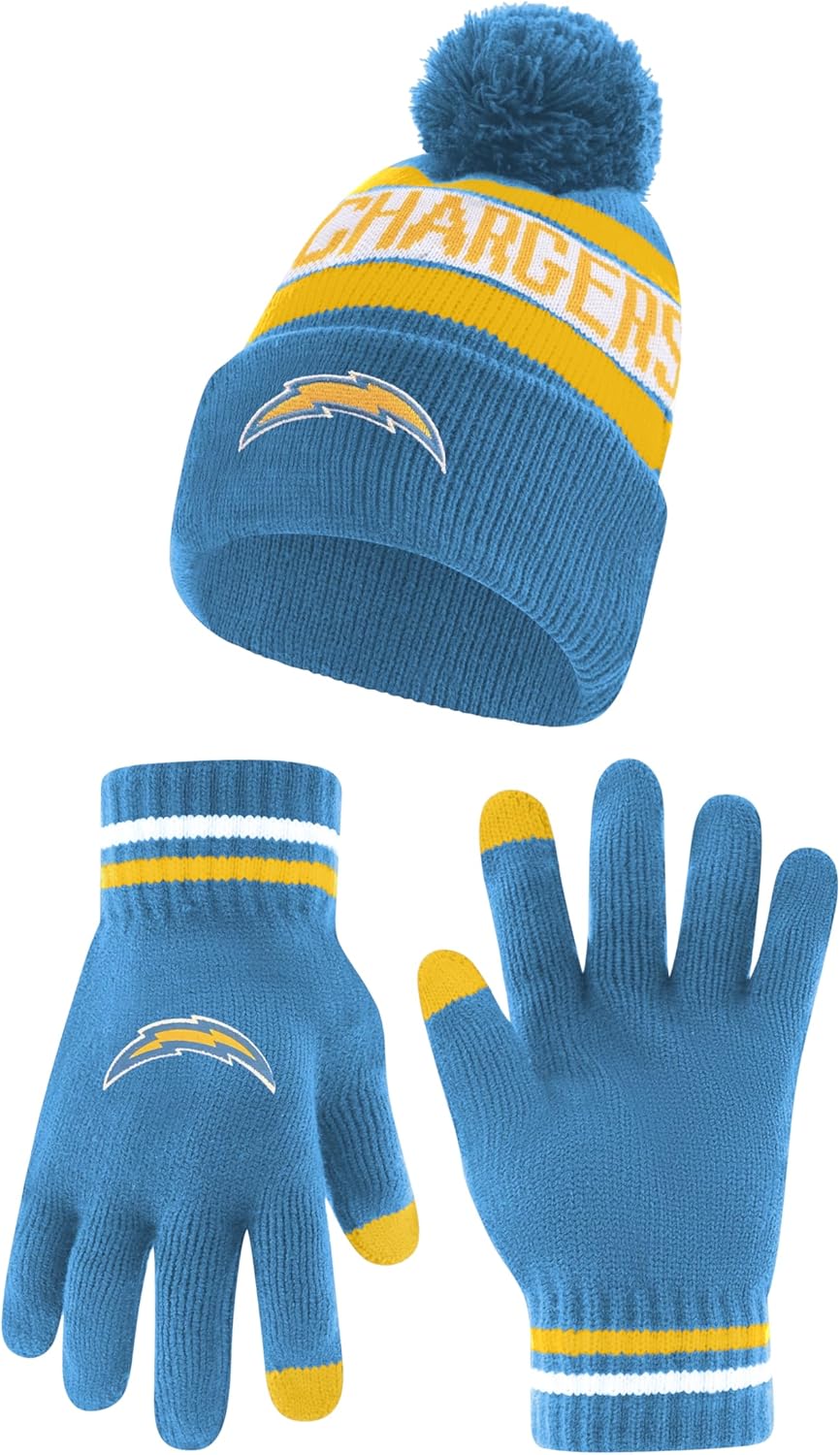 Ultra Game NFL Official Super Soft Winter Beanie and Gloves Set
