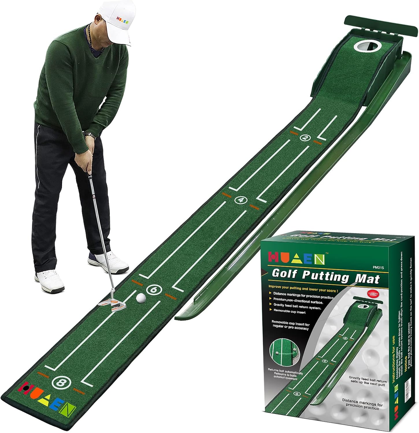 ENHUA GOLF 8ft Indoor Putting Set