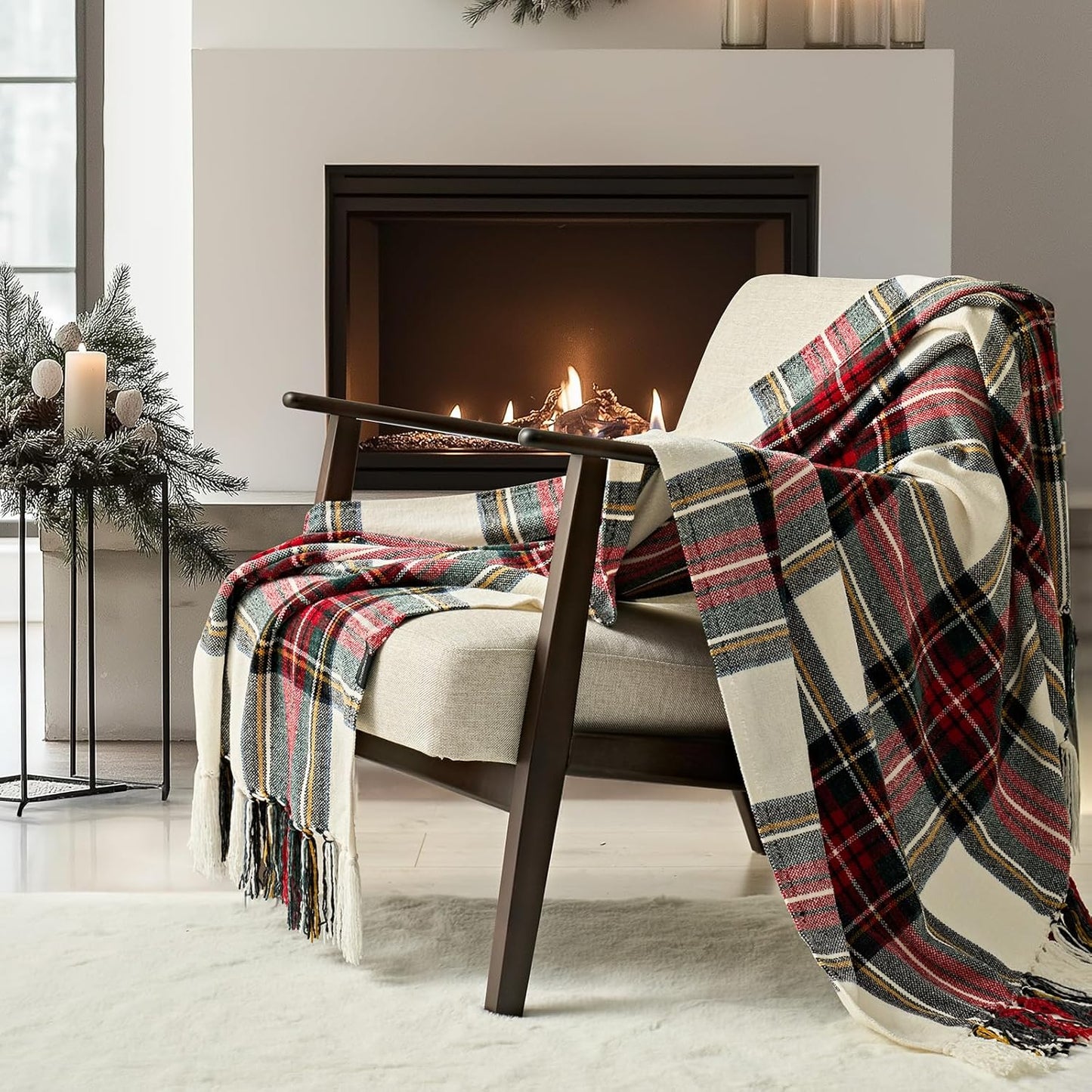 EVERGRACE Stewart Christmas Plaid Chenille Throw Blanket Review