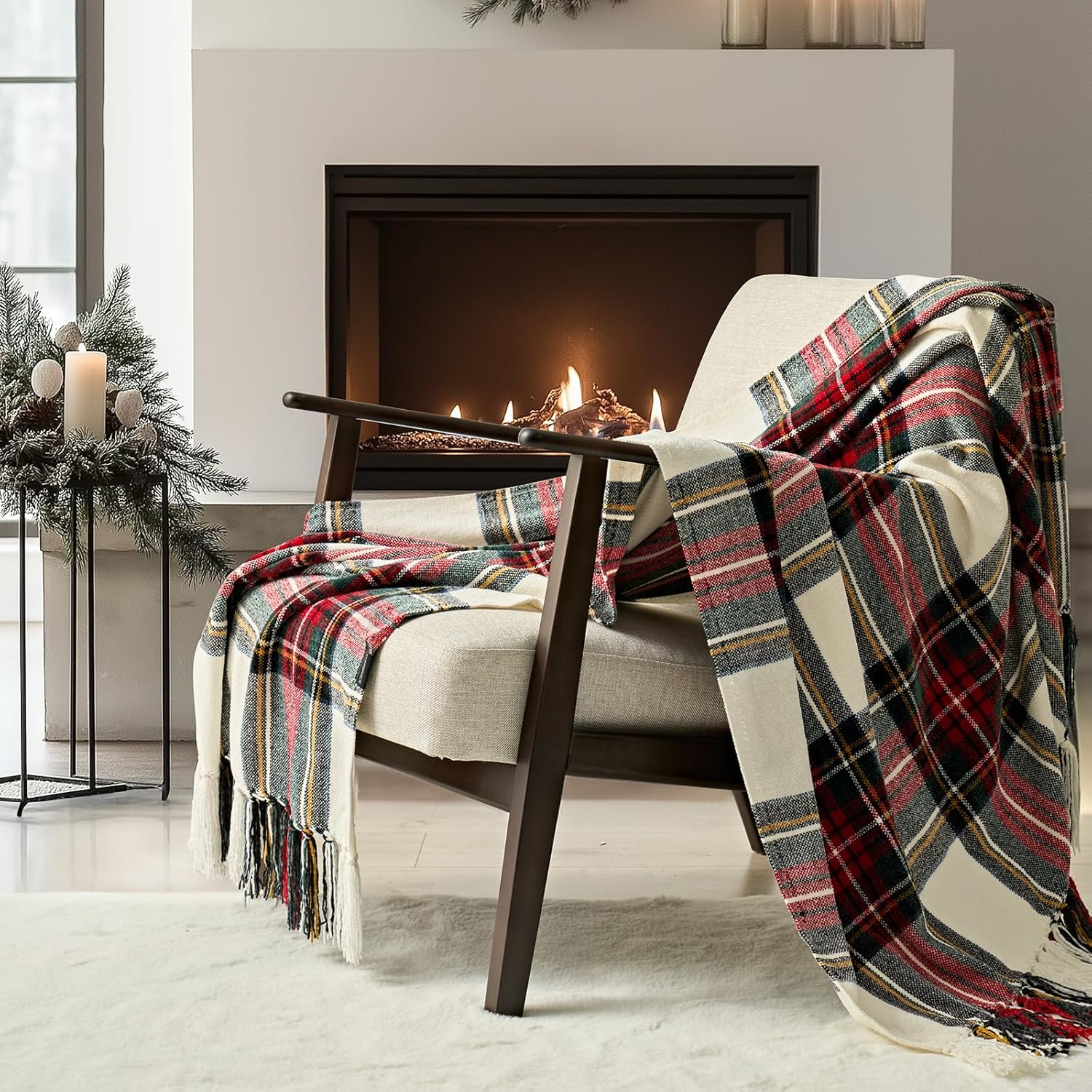 EVERGRACE Stewart Christmas Plaid Chenille Throw Blanket Review
