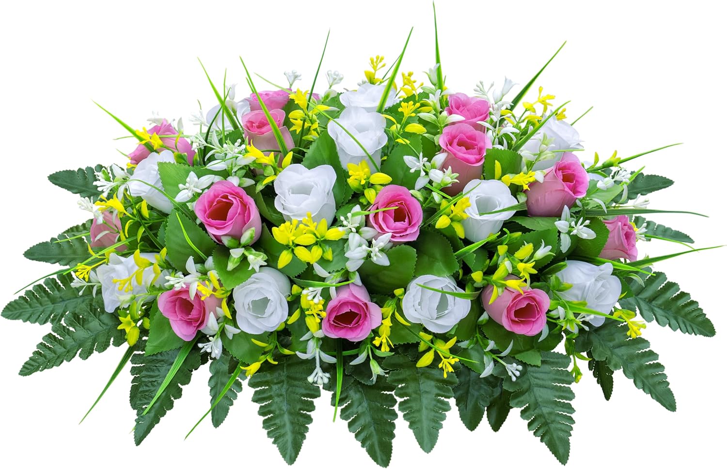 Artificial Cemetery Flowers Saddle-Shaped Tombstone Decor