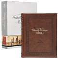 NLT Family Heritage Bible Large Print Brown Faux Leather - Heirloom
