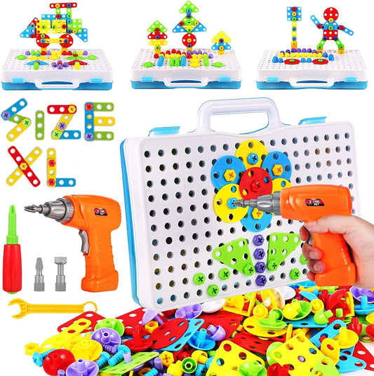 244-Piece DIY Electric Building Kit for Kids Ages 4-10 - Encourages STEM Learning!