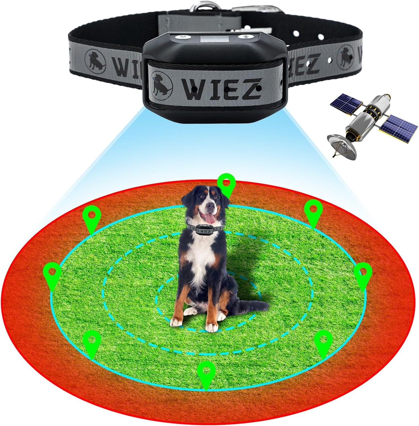 WIEZ GPS Wireless Dog Fence - Safe Boundary