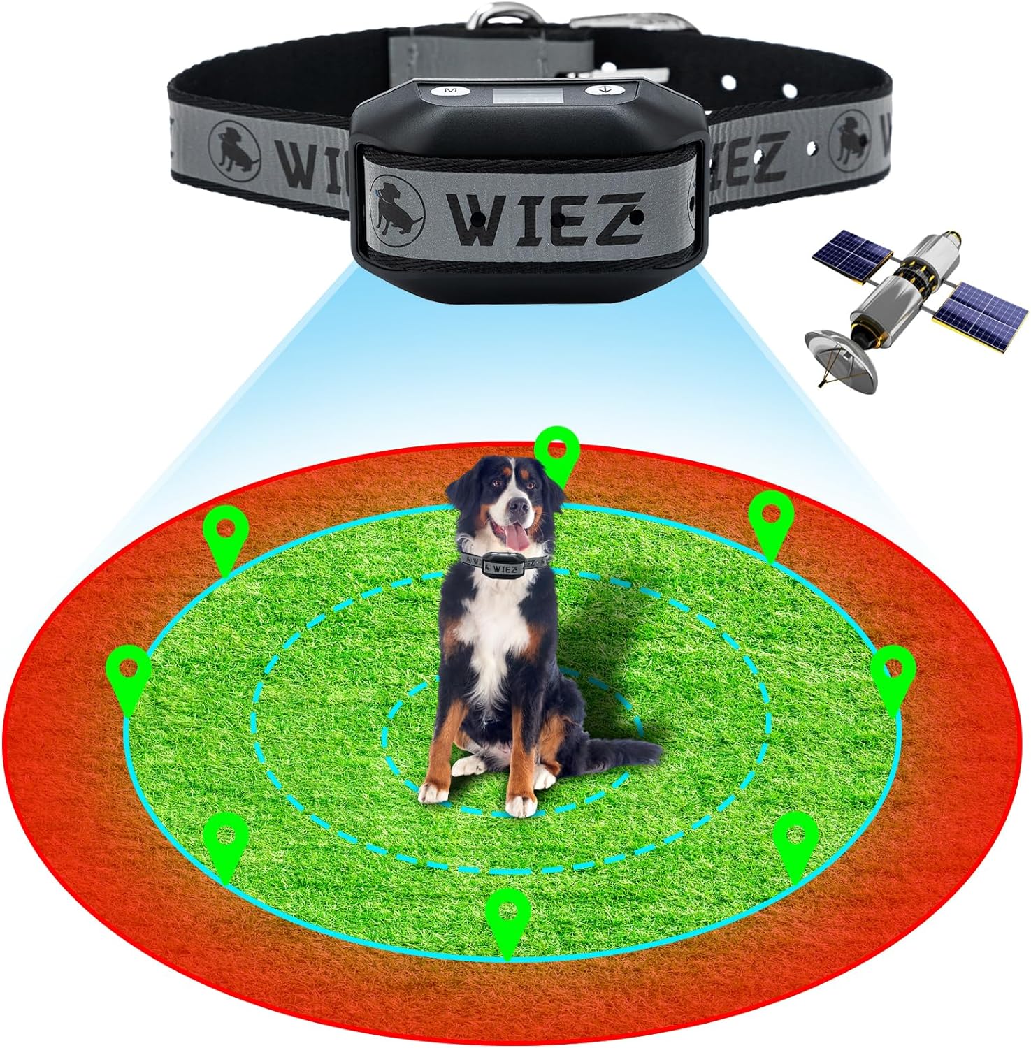 WIEZ GPS Wireless Dog Fence - Safe Boundary