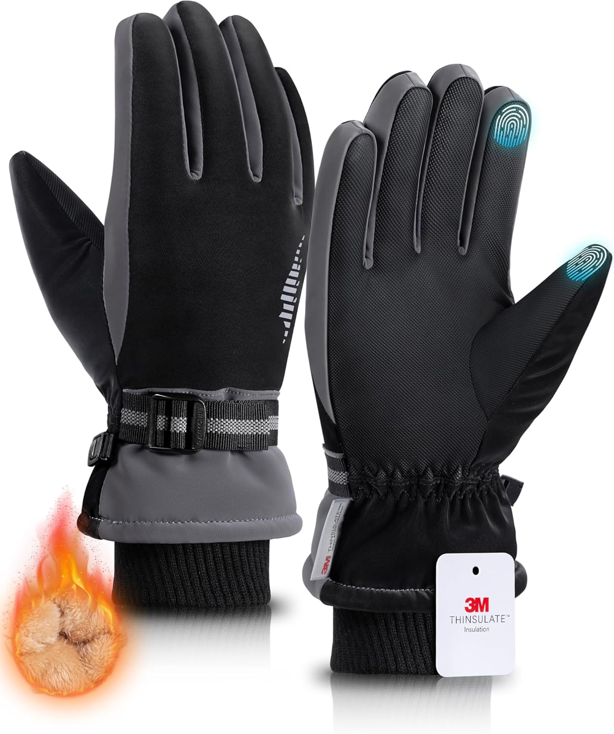 rivmount Thermal Touchscreen Ski Gloves