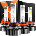 9005 H11 Fog Light Bulbs Combo - 1200 ft High Visibility Pack of 4