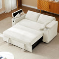 68.11in Corduroy Sleeper Chair Bed with USB Port - 3-in-1 Convertible