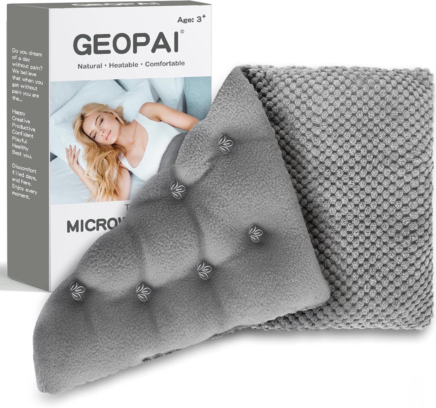 GEOPAI Weighted Heating Pad - Pain Relief for Neck, Shoulder & Back
