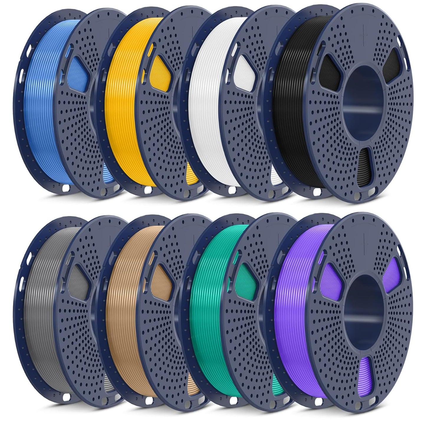 SUNLU 3D Printer Filament Bundle - 8 Color PLA Spools 1.75mm