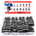 Cable Clamps Assortment Kit 125Pc Stainless Steel Rubber Cushioned