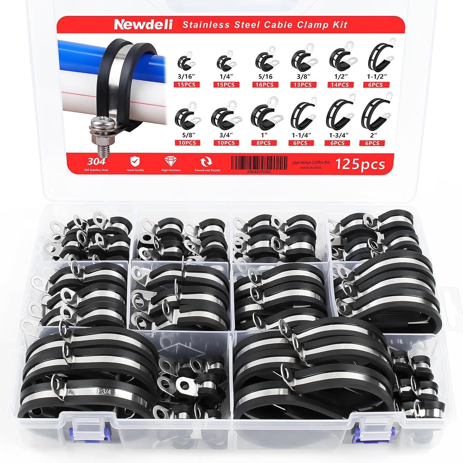 125Pcs Cable Clamps Assortment Kit for All Your Needs