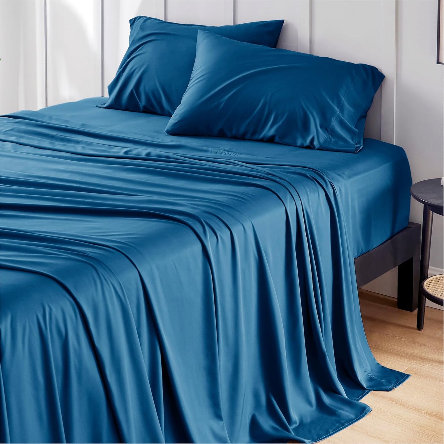 Bedsure Queen Sheets Set - Silky Soft Bamboo Cooling Bedding
