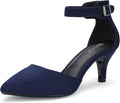 Women's IN3 D'Orsay Kitten Heels - Pointed Ankle Strap Pumps
