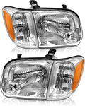 AS Headlight Assembly Compatible with 2005-2006 Toyota Tundra Double