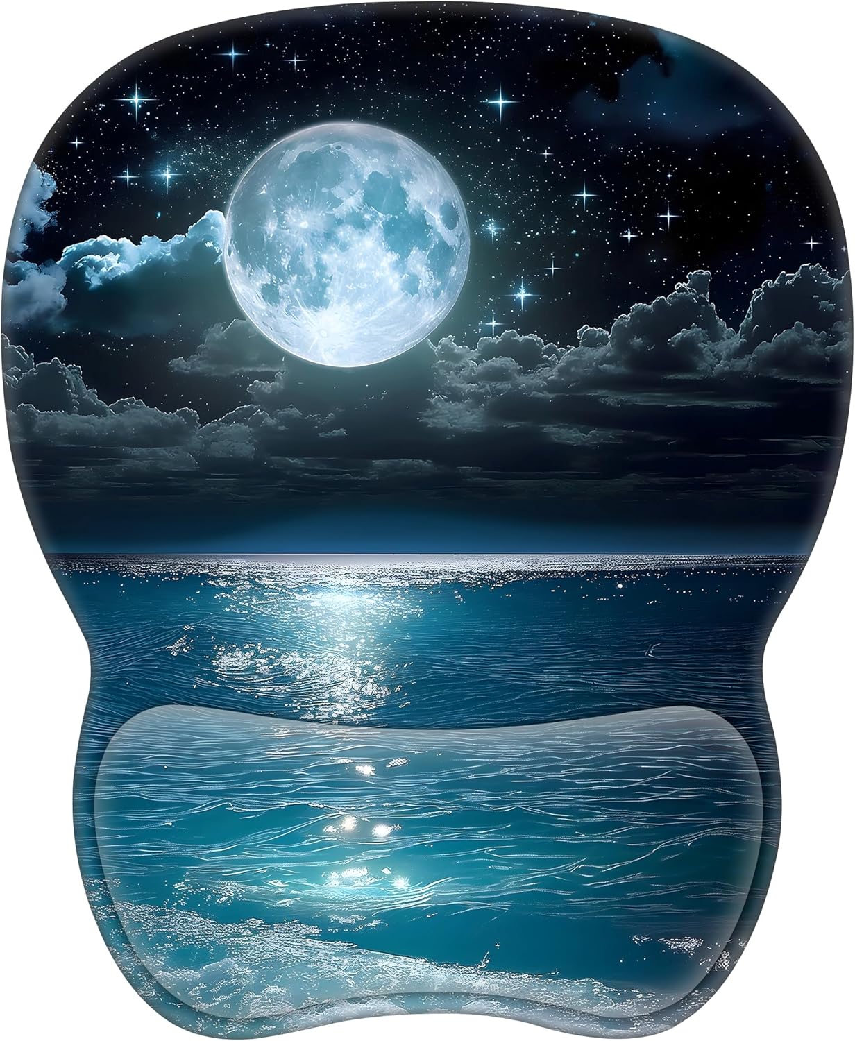 Apottwal Moonlit Ocean Mouse Pad for Ergonomic Support