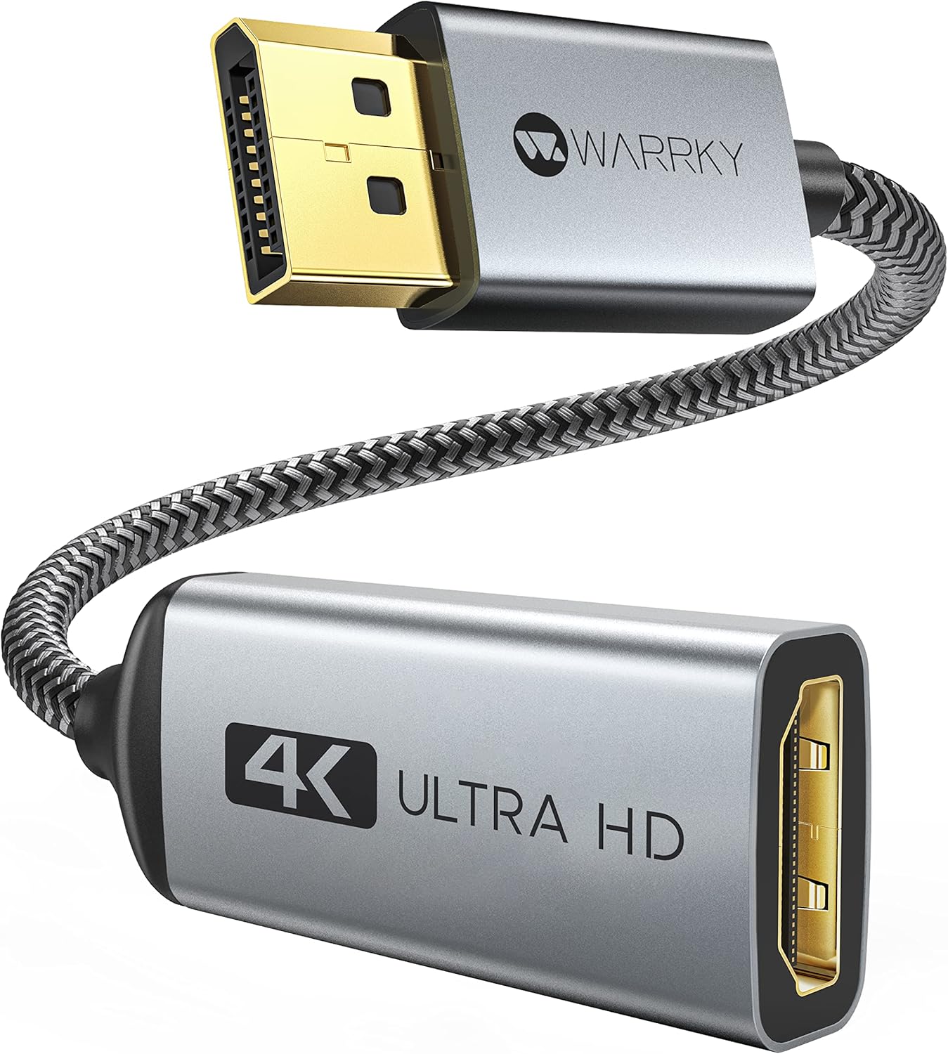 Warrky 4K DisplayPort to HDMI Adapter: Crisp 1080P@120Hz Conversion